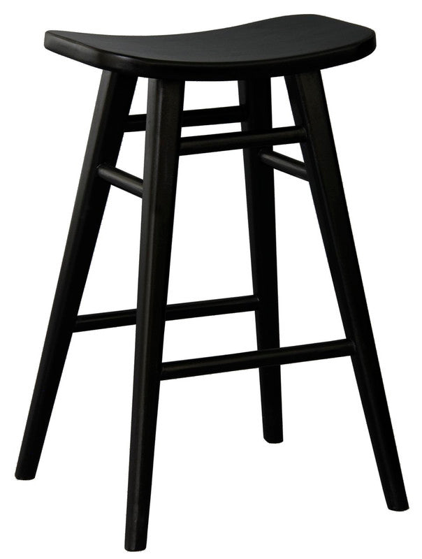 Aria Oval Solid Timber Counter Stool (Black) 3