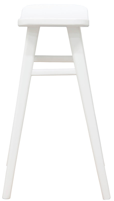 Aria Oval Solid Timber Counter Stool (White) 3