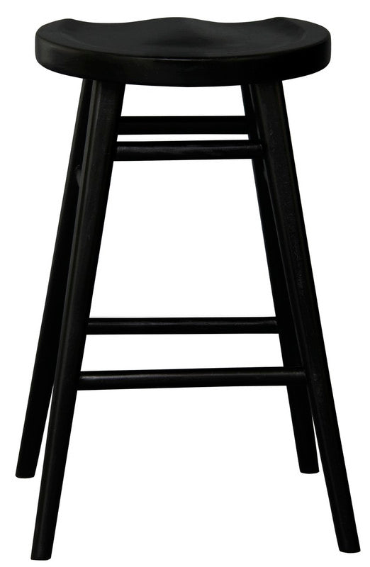 Scandinavian Timber Kitchen Counter Stool (Black) 8