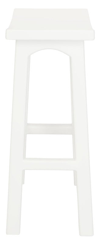 Tokyo Solid Mahogany Timber Barstool (White) 3
