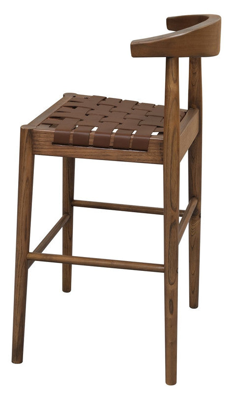 Elliot Leather Kitchen Counter Stool (Walnut) 3