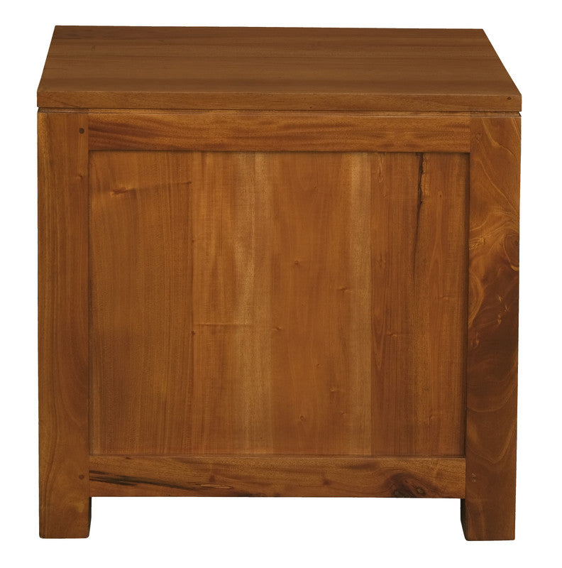 Amsterdam Solid Mahogany Timber 1 Drawer Bedside Table (Light Pecan) 4