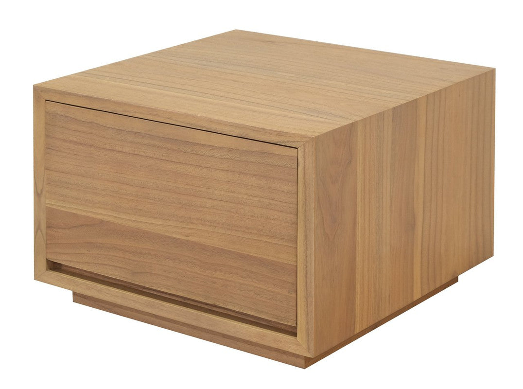 Oscar 1 Drawer Low Bedside Table (Natural) 3