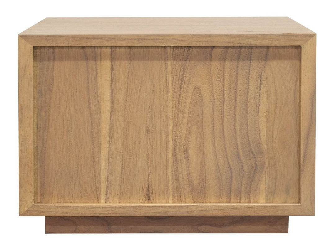 Oscar 1 Drawer Low Bedside Table (Natural) 4