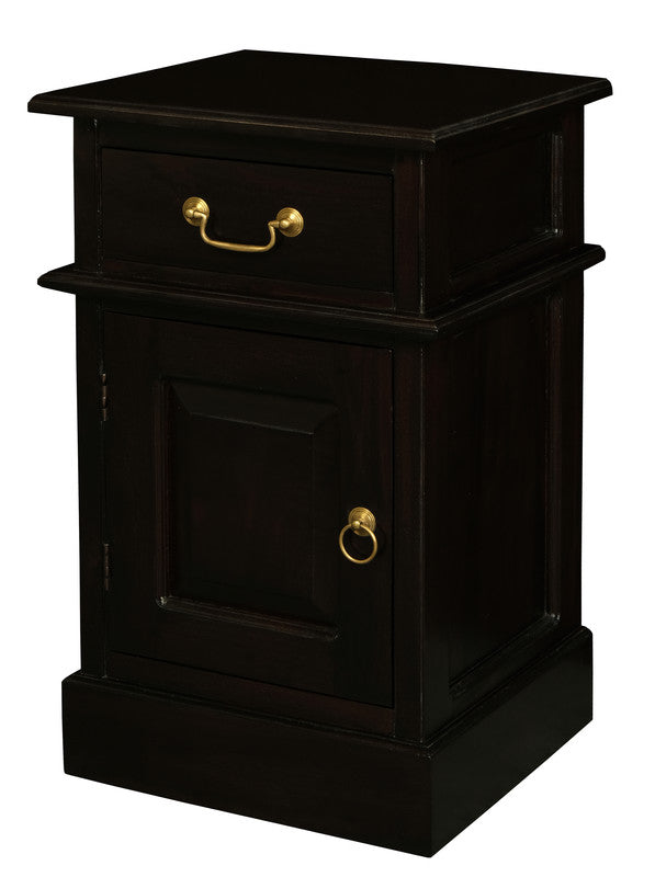 Tasmania 1 Solid Door 1 Drawer Bedside (Chocolate) 3