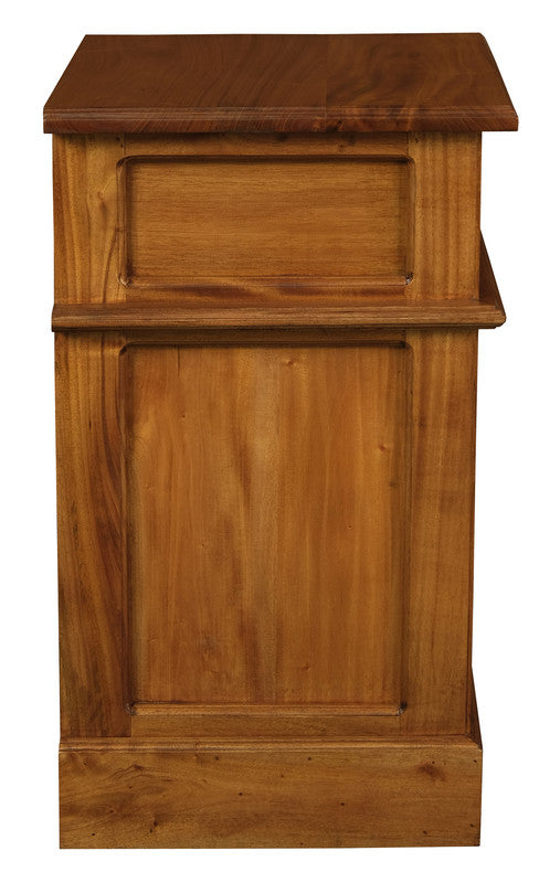 Tasmania 1 Solid Door 1 Drawer Bedside (Light Pecan) 3