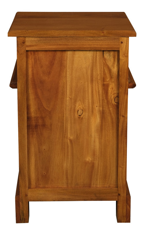 Tasmania 1 Solid Door 1 Drawer Bedside (Light Pecan) 4