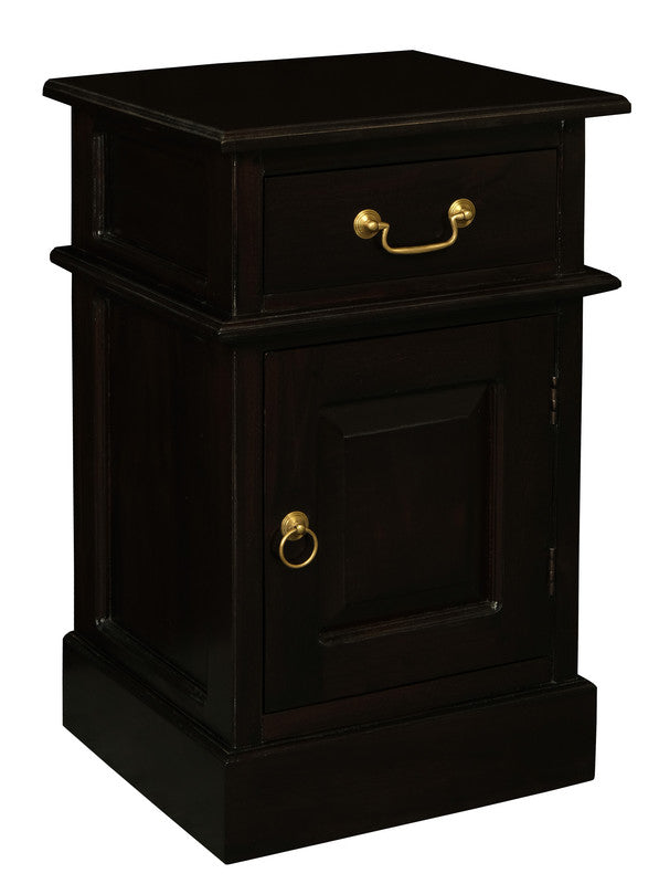 Tasmania 1 Solid Door 1 Drawer Bedside (Chocolate) 3