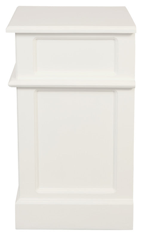 Tasmania 1 Solid Door 1 Drawer Bedside (White) 4