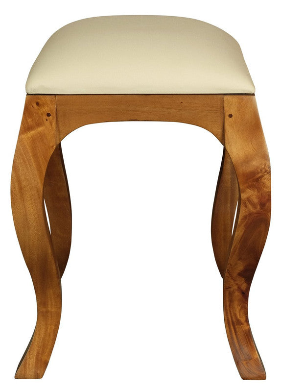Eloise Cabriole Leg Dressing Stool (Light Pecan) 3