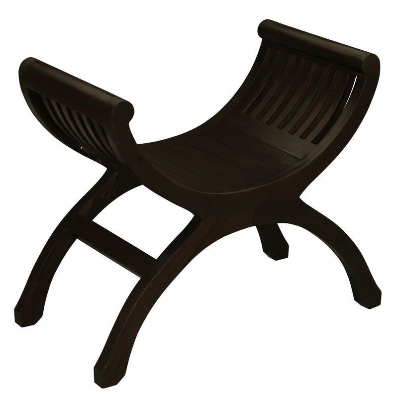 Maeve Solid Mahogany Single Seater Stool (Chocolate) 3