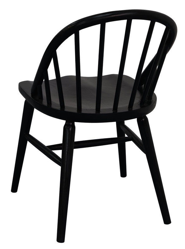 Vera Solid Oak Dining Chair - Set of 2 (Black) 4