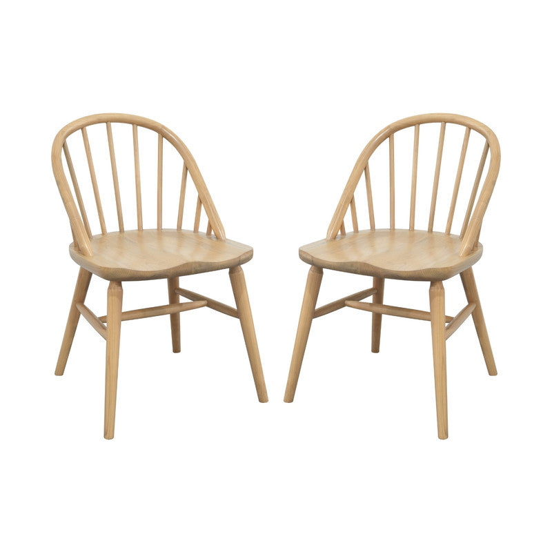 Vera Solid Oak Dining Chair - Set of 2 (Natural) 5