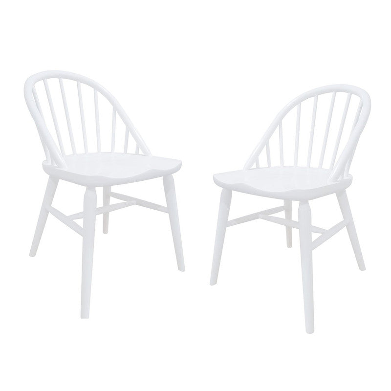 Vera Solid Oak Dining Chair - Set of 2 (White) 4