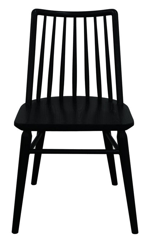 Riviera Solid Oak Dining Chair - Set of 2 (Black) 3