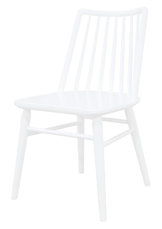 Riviera Solid Oak Dining Chair - Set of 2 (White) 4
