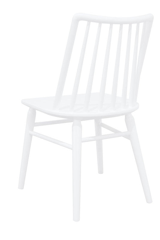 Riviera Solid Oak Dining Chair - Set of 2 (White) 5