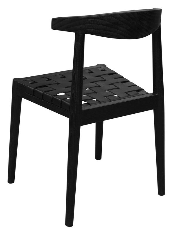 Elliot Leather Dining Chair (Black) 4