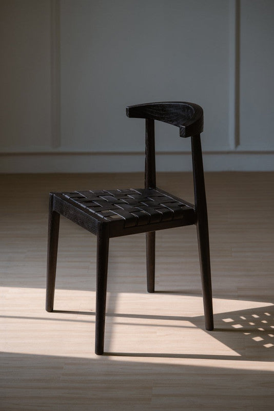 Elliot Leather Dining Chair (Black) 5