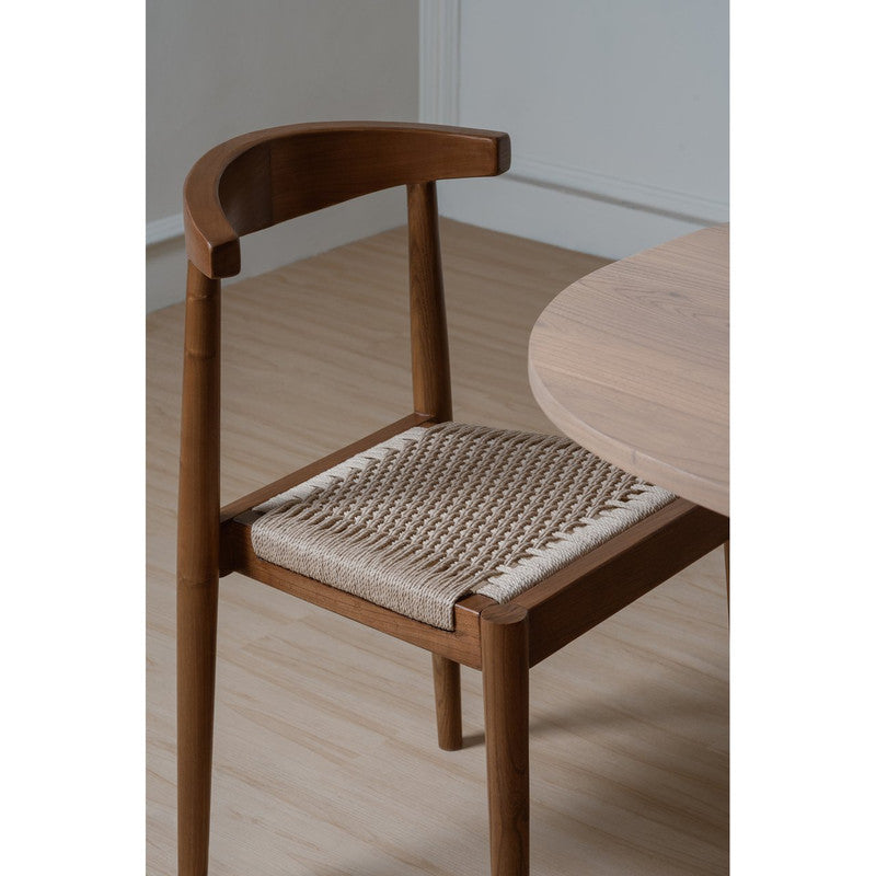 Arden Solid Oak Dining Chair with Loom (Almond) 5
