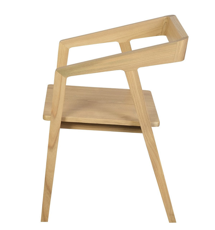 Kyoto Solid Oak Arm Chair - Set of 2 (Natural) 4