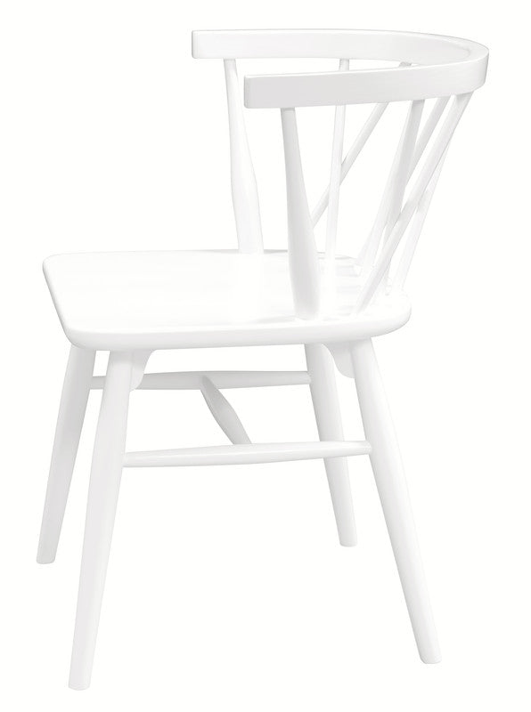 Sierra Cross Back Oak Chair - Set of 2 (White) 3