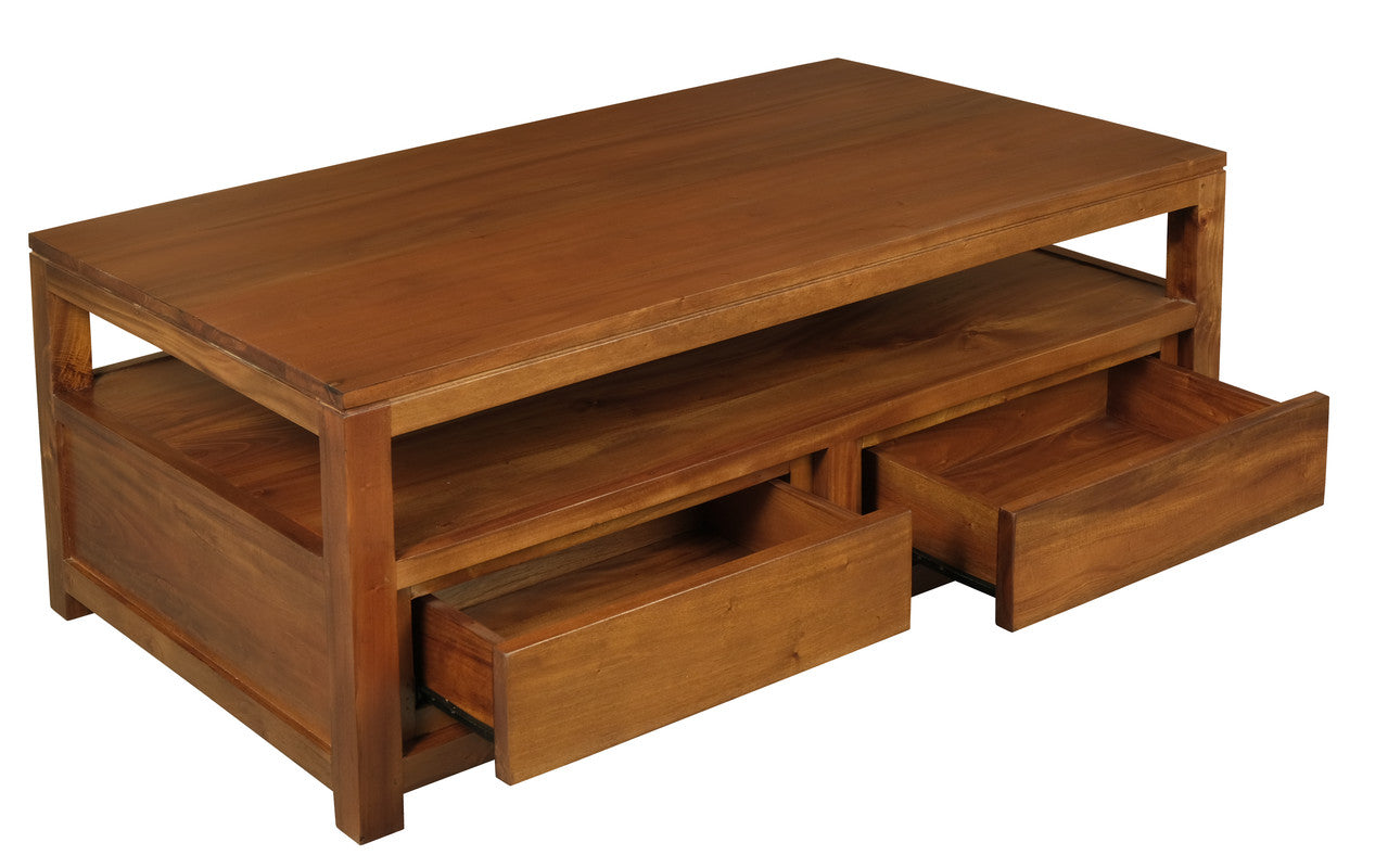 Amsterdam 4 Drawer Coffee Table (Light Pecan) 3