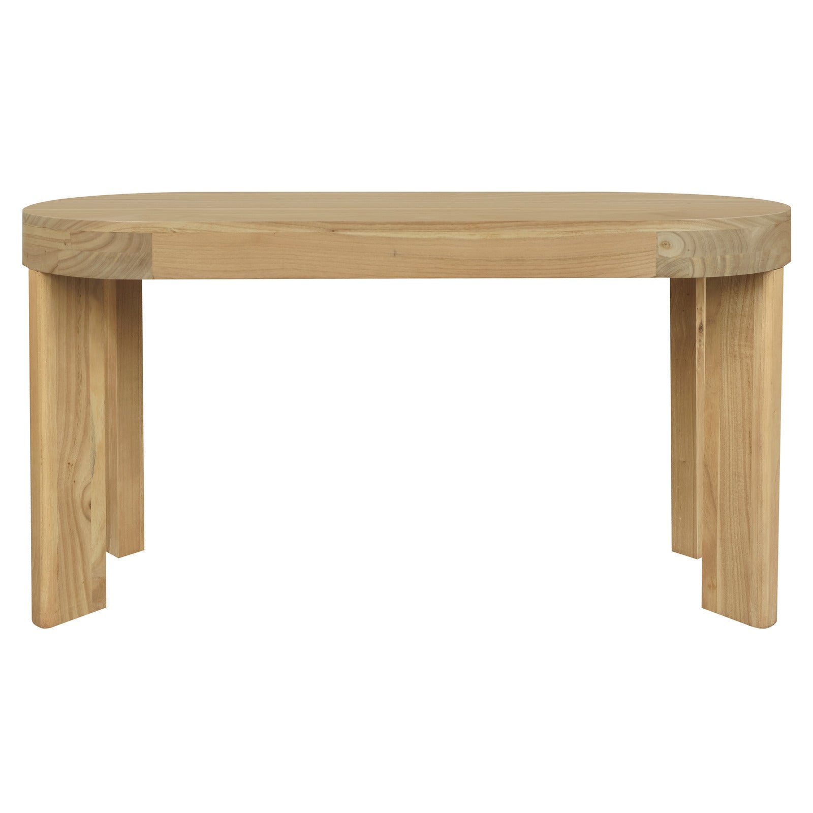 Brentwood 2 Drawer Oval Desk (Natural) 3