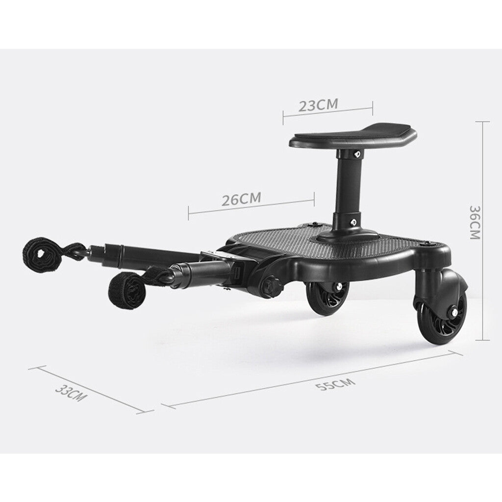 Baby Jogger Glider Board 2 in 1 Kid Stroller Board with Dismountable Seat AU black wheel 6