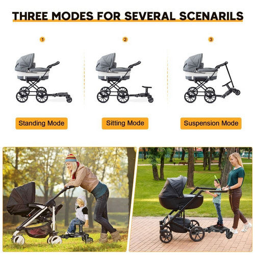 Baby Jogger Glider Board 2 in 1 Kid Stroller Board with Dismountable Seat AU blue wheel 5