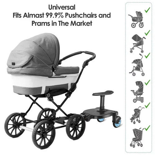 Baby Jogger Glider Board 2 in 1 Kid Stroller Board with Dismountable Seat AU blue wheel 7