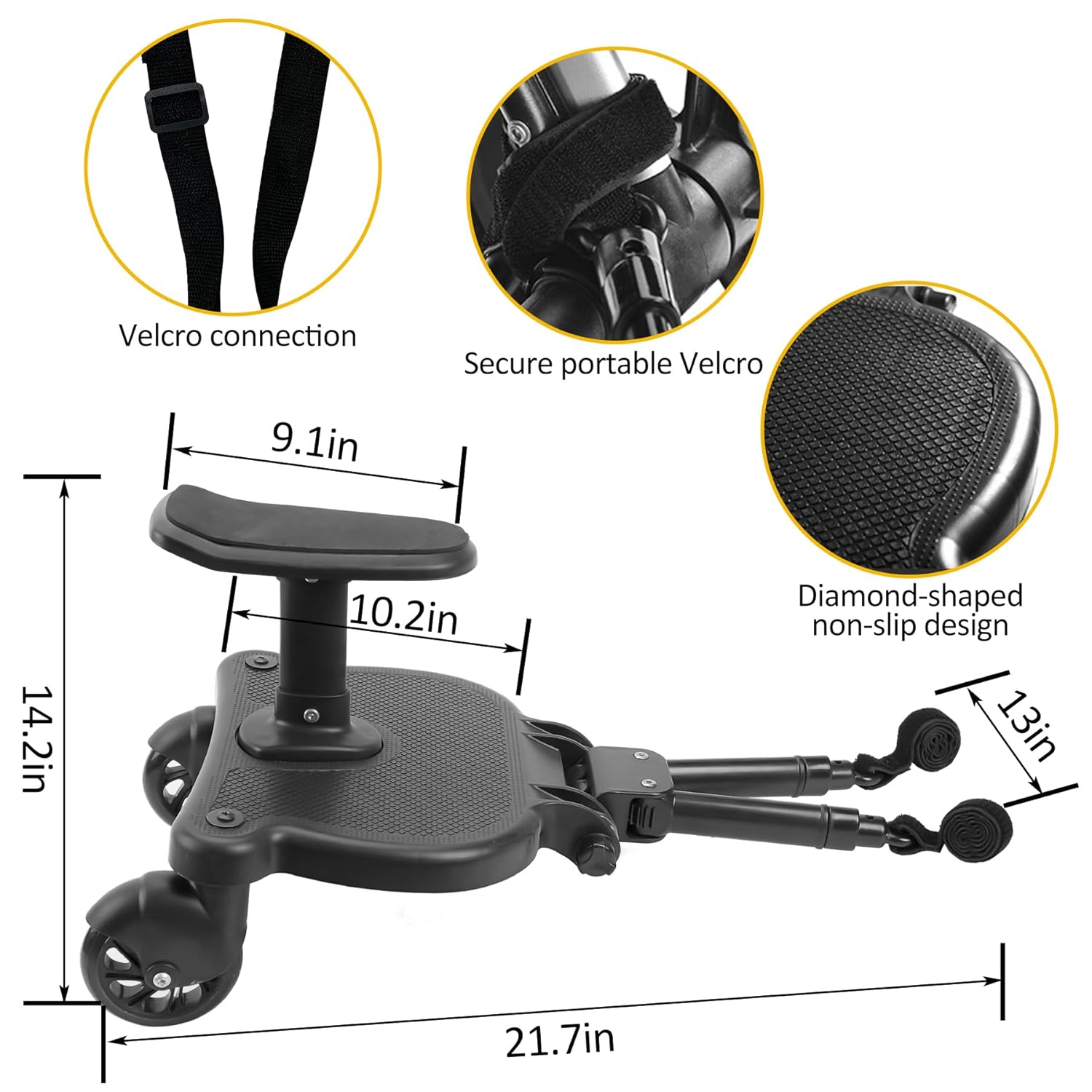 Baby Jogger Glider Board 2 in 1 Kid Stroller Board with Dismountable Seat AU pink wheel 11