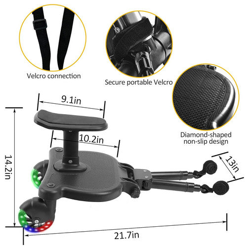 Baby Jogger Glider Board 2 in 1 Kid Stroller Board with Dismountable Seat AU Luminous wheel 5