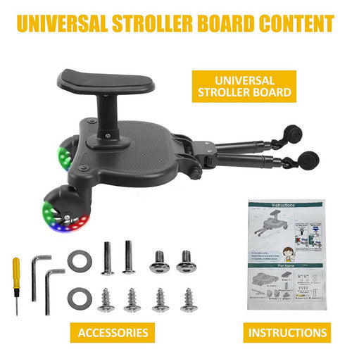 Baby Jogger Glider Board 2 in 1 Kid Stroller Board with Dismountable Seat AU Luminous wheel 7