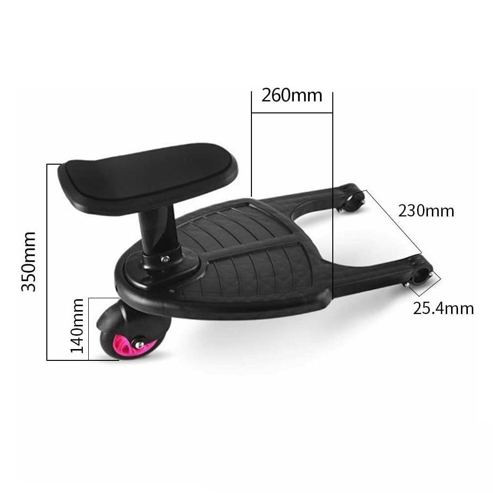 Stroller Step Board Toddler Buggys Wheel Standing Board Skateboard For Pram Kids Pink 8