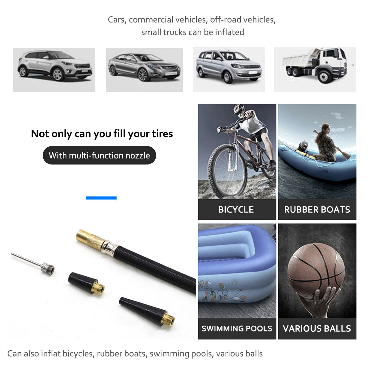 150PSI 12V Car Air Compressor Portable Tyre Deflator Inflator Pump 4WD Car Truck RED CASE 11