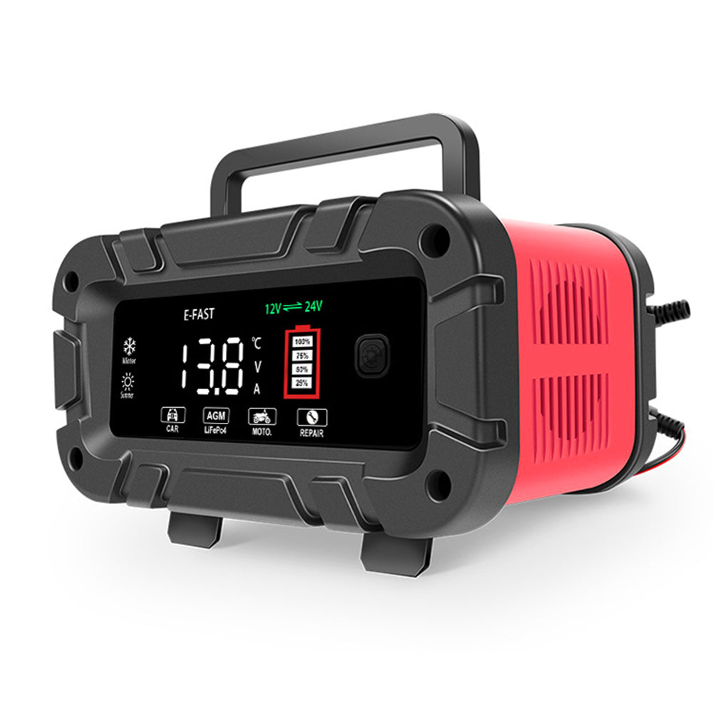 12V 20A/24V 10A Smart Car Battery Charger for Lead Acid LiFePo4 AGM Moto Battery 3