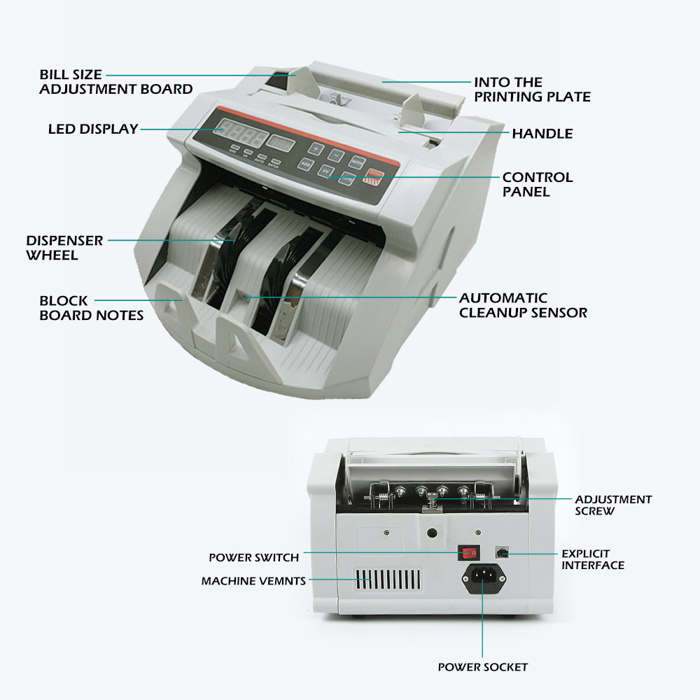 Australian currency notes Cash counter machine + Quantity digital display 10