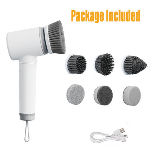 6in1 Electric Spin Scrubber Cordless Rechargeable Cleaning Brush with 6 Head Kit 3