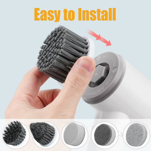 6in1 Electric Spin Scrubber Cordless Rechargeable Cleaning Brush with 6 Head Kit 4