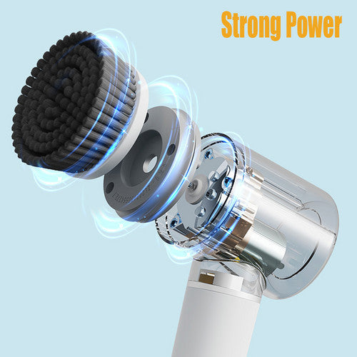 6in1 Electric Spin Scrubber Cordless Rechargeable Cleaning Brush with 6 Head Kit 5