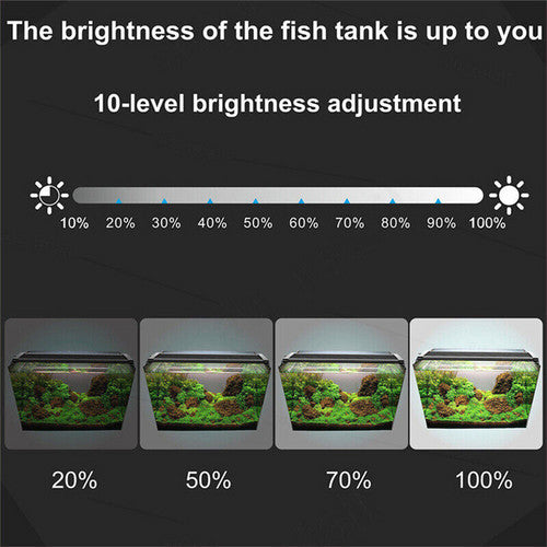 7-in-1 Aquarium Sand Washer Upgrade AU Plug / 15W 66LED RGBW Aluminum Shell Stand Light 40CM/28-Button Control 6