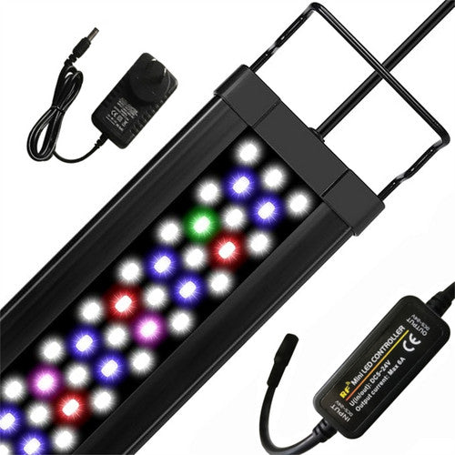 Aquarium cleaner 20W 1000L/H &15W/ 66LED RGBW aluminum shell bracket light 40CM/28-button control 12