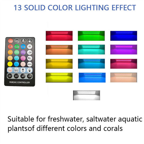 Aquarium cleaner 20W 1000L/H &15W/ 66LED RGBW aluminum shell bracket light 40CM/28-button control 15