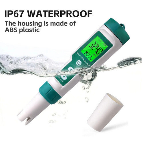 7 In 1 PH Meter TDS/EC/Salt/Temp Water Quality Monitor Tester Pen Pool Aquarium 5