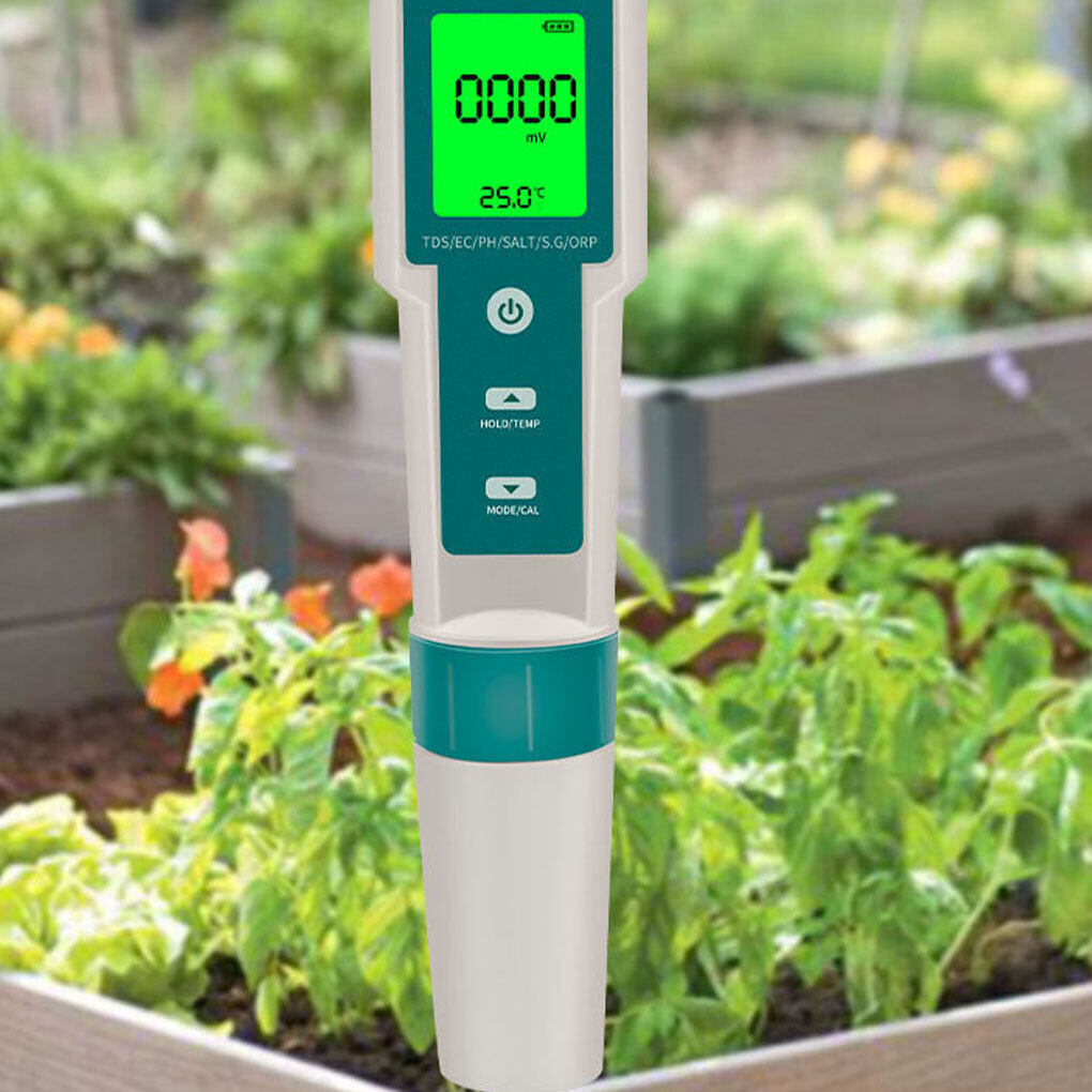 7 In 1 PH Meter TDS/EC/Salt/Temp Water Quality Monitor Tester Pen Pool Aquarium 10