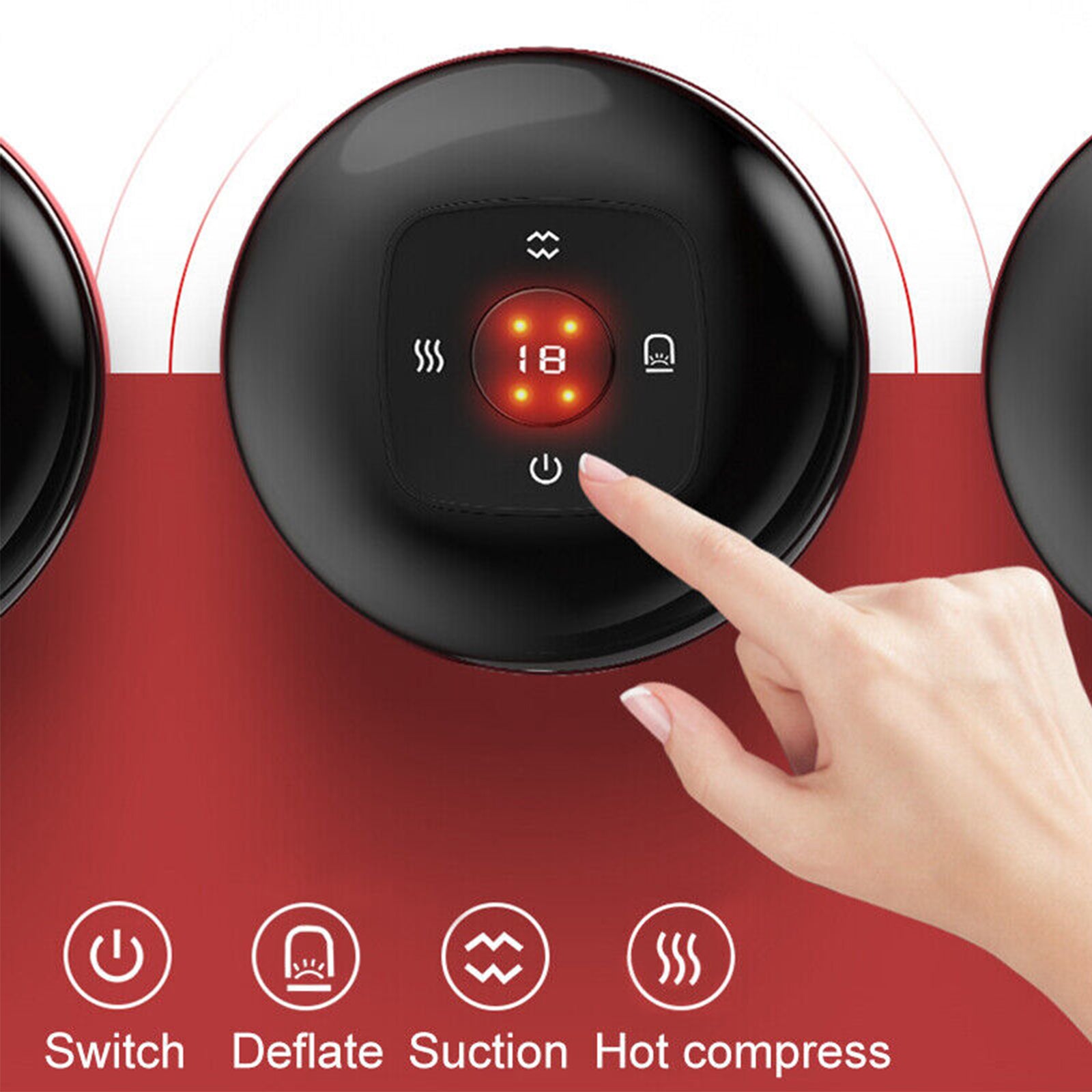 6 Levels Electric Cupping Therapy Massager Adjustable Portable Rechargeable 7