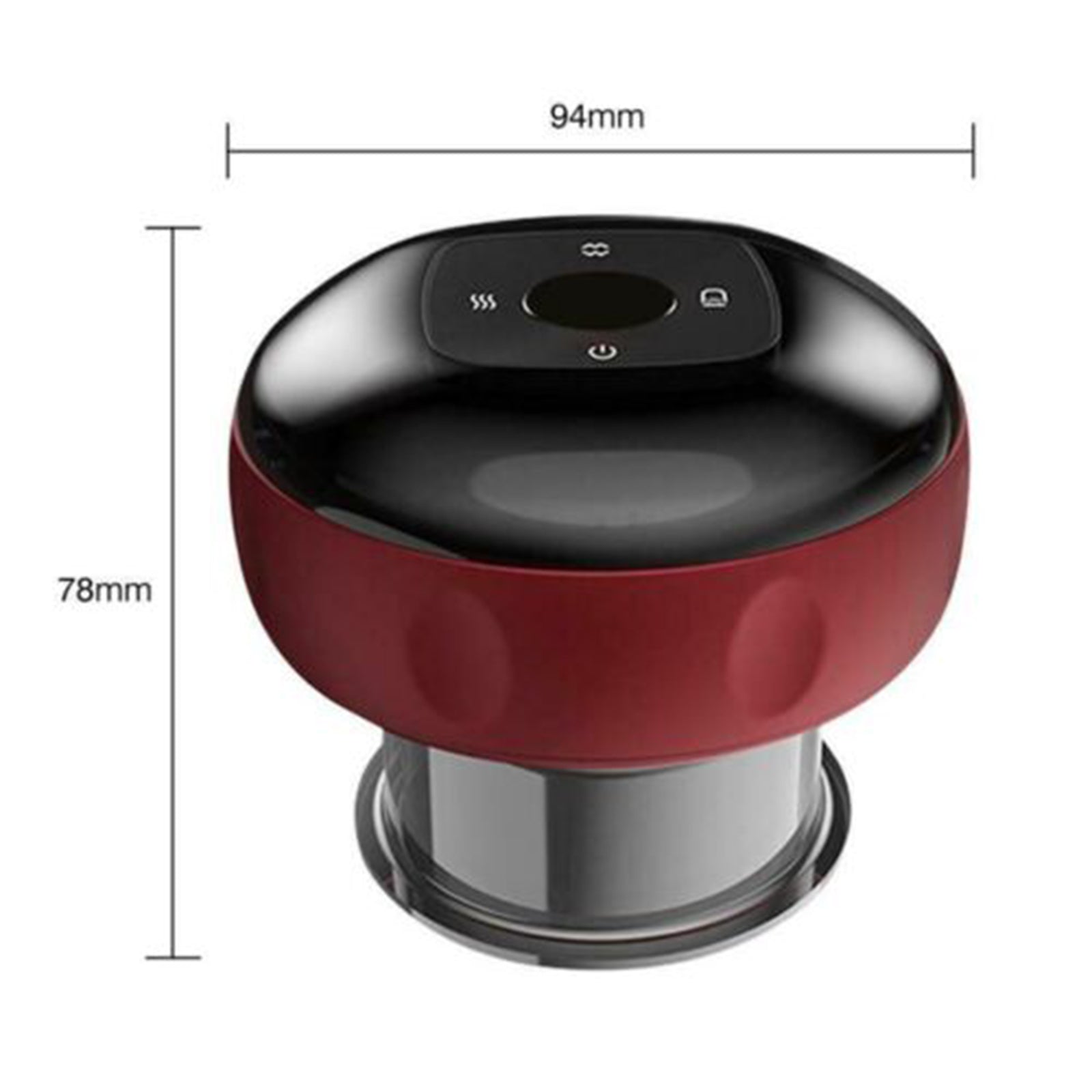 12 levels Electric Cupping Therapy Smart Scraping Massager Red Light Heating Body Slimming Red 5