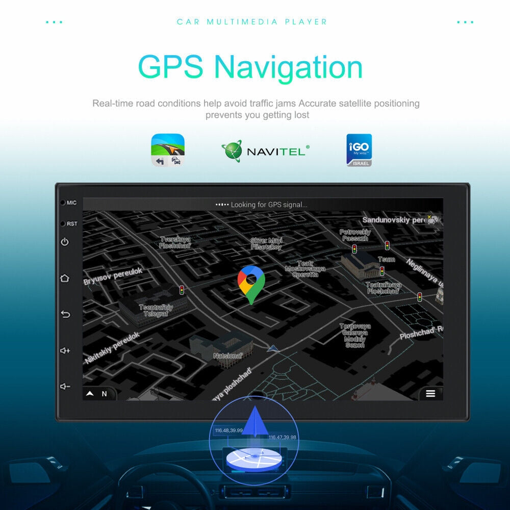 7 inch Car Radio 2 DIN GPS FM RDS WIFI w/ Rear Camera For Android IOS CarPlay AU 3