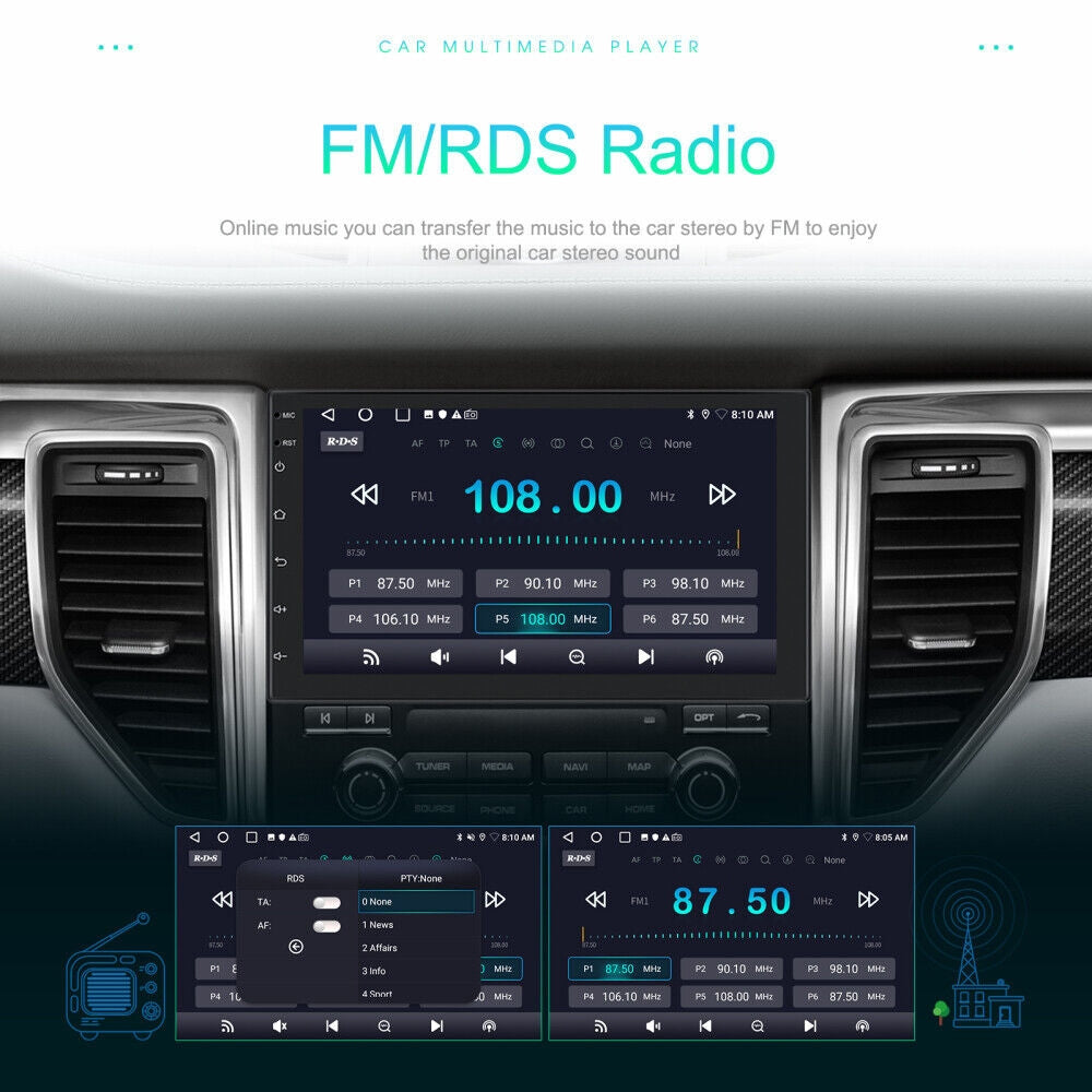 7 inch Car Radio 2 DIN GPS FM RDS WIFI w/ Rear Camera For Android IOS CarPlay AU 5
